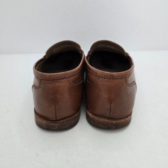 J.Crew | brown leather slip-on preppy pointed toe loafers shoes | WMS 6 - Picture 8 of 11